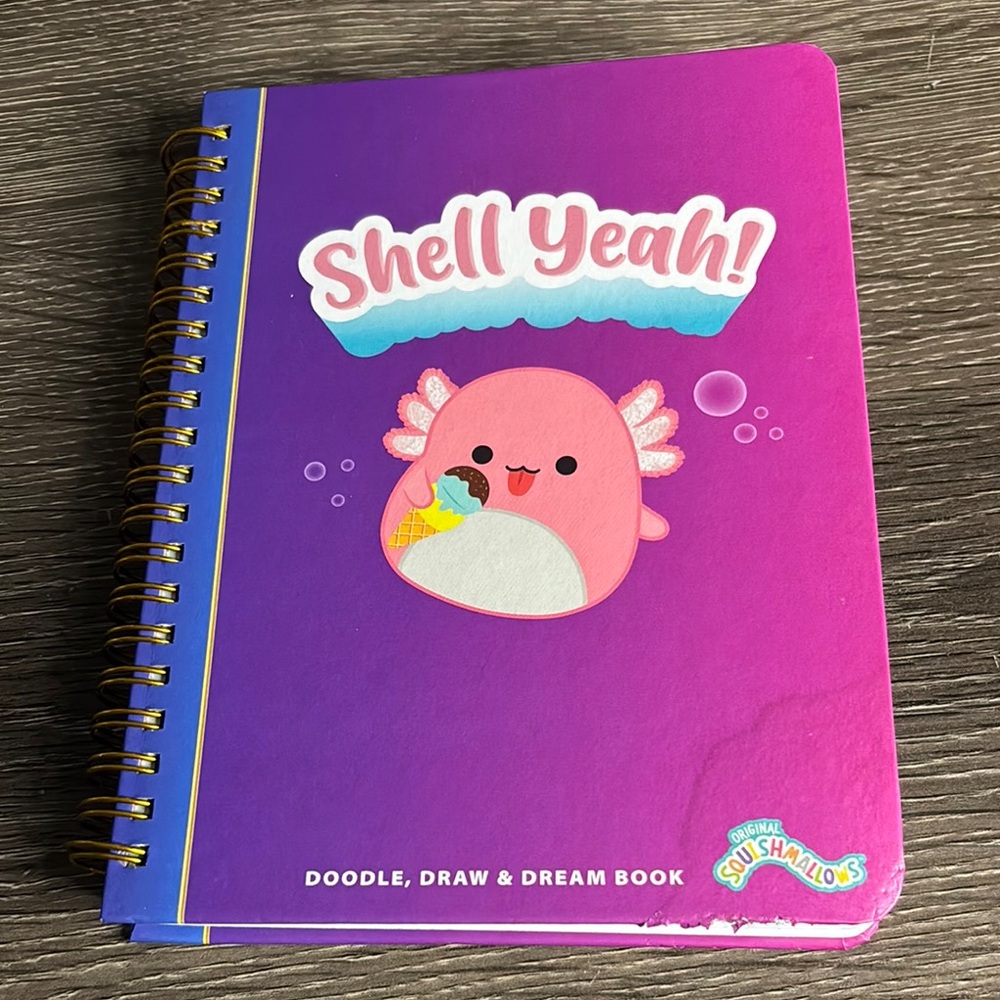 Squishmallow axolotl notebook